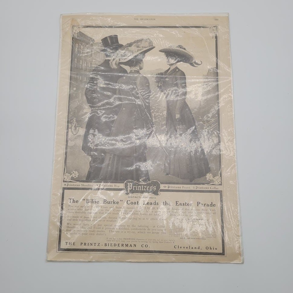 1909 Ad Printz-Biederman Co Spring Coat‎ Vintage Fashion